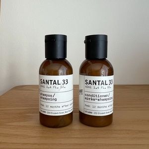 Le Labo Santal 33 Shampoo & Conditioner Sample Set *new*